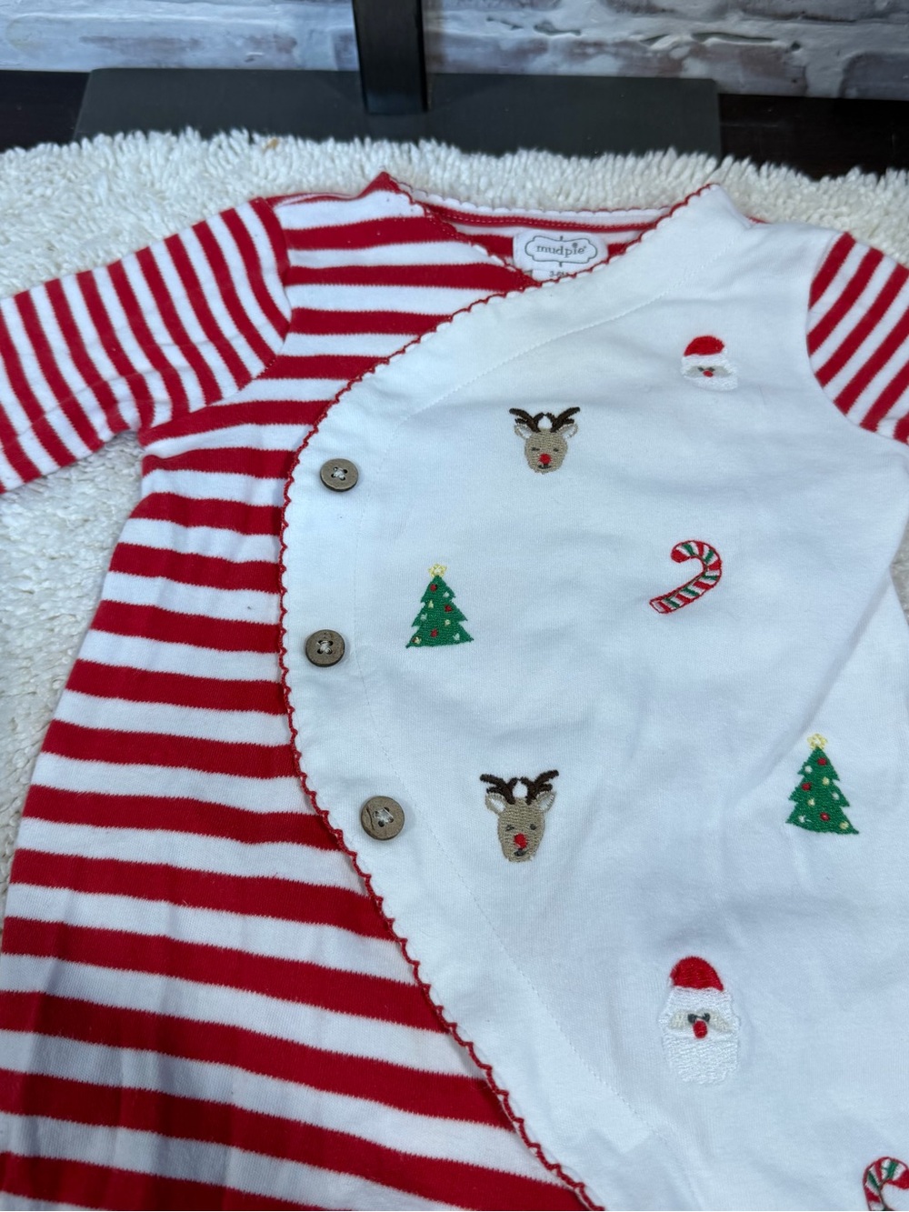 Mud Pie Kids Holiday Pajama Sets - Red, White & Green - Picture 5 of 5